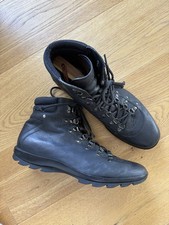 Prada Leder Boots Schwarz |