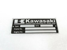 2 X DATA PLATES For Kawasaki