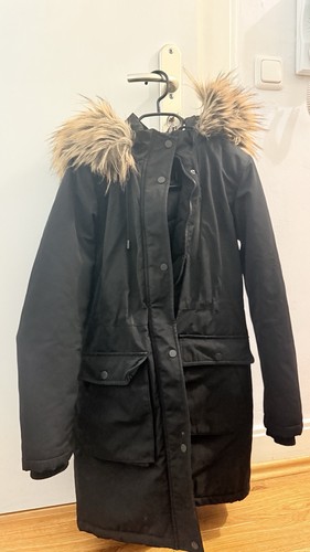 Schwarze winterjacke parka - winterjacke,