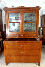 Biedermeier Kommode mit Aufsatz