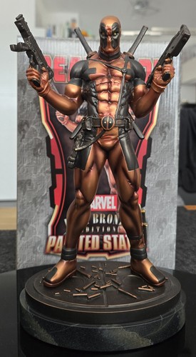 Deadpool faux bronze statue - bronze,