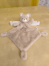 Nicotoy Teddy Bär Braun "I am new here" Kuscheltuch Schmusetuch Schnuffeltuch 