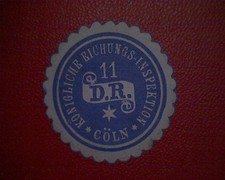 Siegelmarke Kön. Eichungs- Inspektion 11. D.R. Cöln  