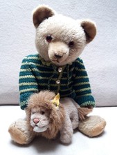 alter Teddy Bär von der Fa. Clemens aus den 50er Jahren + Freund Leo von Steiff