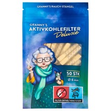 Granny's® Deluxe Aktivkohlefilter 50 Stück | Ø 6 mm Filtertips | hybrider Filter