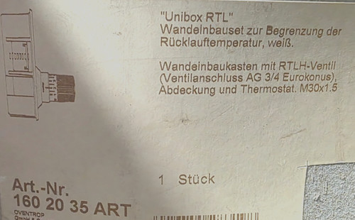 Oventrop unibox rtl - unibox,