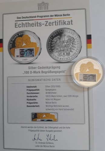 Silber gedenkprägung 100 - silber,