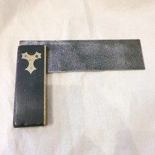 Antiker Schreinerwinkel / Tischlerwinkel – Messing & Holz – ca. 90° – Vintage...