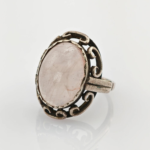Silberring mit rosenquarz - silberring,