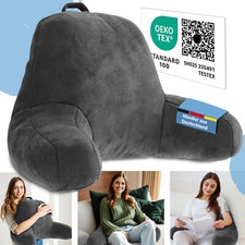 ELONEO Rückenkissen, Lesekissen für Bett und Sofa mit Armlehnen