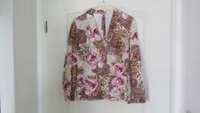 Damen Jacke Blazer Gr. 36 mit floralem Muster + Leo - Print Maßschneiderung  J  