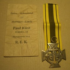 Orden des Freikorps von Loewenfeld  Kreuz  2.Klasse mit Band und Tüte