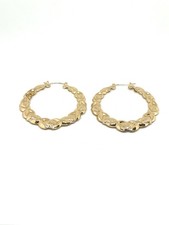 Twist Struktur Creolen gold 18k