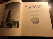 Die Universität Greifswald. Hundert Bilder von ihren Bauten 1930 Heimatbuch RAR