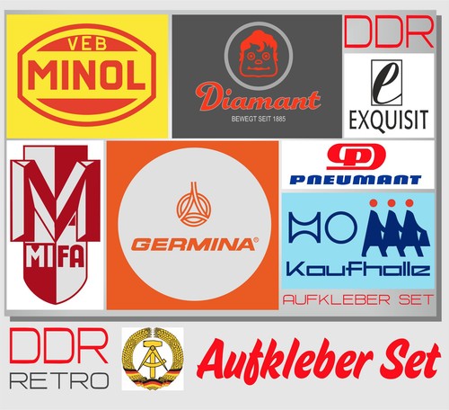 Aufkleber set ddr - a4, 2