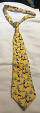Tie on Krawatte gelb schwarz weiß rot Segelschiffe Boote Stoff wie neu