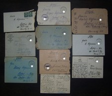  9 Feldpostbriefe/ -karten 1 Brief 2.WK Dt. Reich Osterrode Harz Küstrin Venizy?