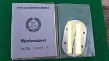 Alter Wehrdienstausweis NVA + E-Marke 70er Jahre  3 Jahre DV