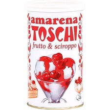 (69,39€/kg) Toschi Amarena Kirschen in Sirup 400 g Dose, glutenfrei, Eis,Italien