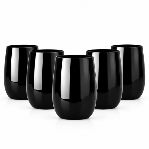 Schwarze trinkgläser 420ml - schwarze,