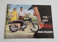 Norton Modellprogramm 1959 Motorrad Prospekt Broschüre