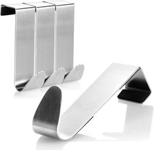 1 x Tür-Garderoben-Kleider-Haken - Edelstahl - 2cm Tief, 2,2cm Breit, 7,5cm Lang