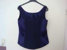 Estelle Damen Bluse Top Satin mit Träger Lila Größe 38 (M) seitlicher Reißversch