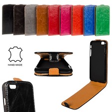 ^ Echt Leder Flip Tasche für