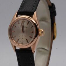 ROLEX OYSTER PERPETUAL DAMEN UHR 26MM 18K 750 GOLD 6504 VINTAGE KLEINE SEKUNDE
