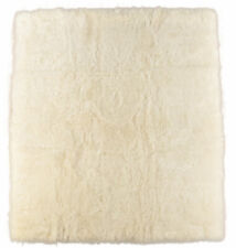 Öko Island Lammfell Teppich  weiss  150  x 200 cm  Fellteppich mit 6 Schaffellen