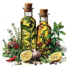 Wandbild Küche Kräuter Öl