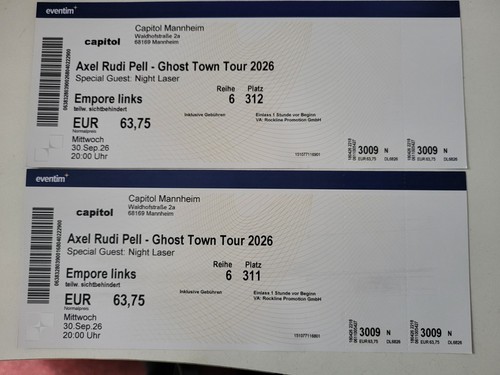 Konzerttickets axel rudi - 2,