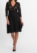 Chiffonkleid mit Spitze Gr