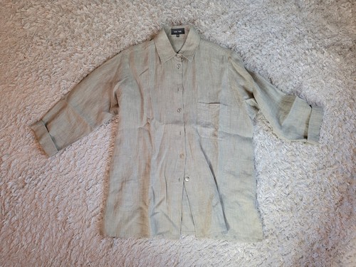 Beige grüne leinenbluse - beige, marc