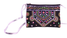 Tasche Folklore Leder Stoff