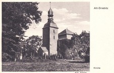 AK Fraustadt - Kirche mit Friedhof - Alt-Driebitz - ca. 1920  Wschowa Schlesien