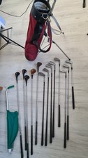 Vintage Golfschläger Satz: 13 Schläger mit Golfball Retriever & Tasche & Ständer