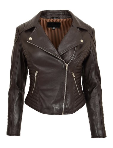 Damen designer leder biker - leder,
