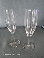 Rosenthal 2 Sektgläser Glas Lotus glatt 20 cm hoch , 4,5 cm Durchmesser