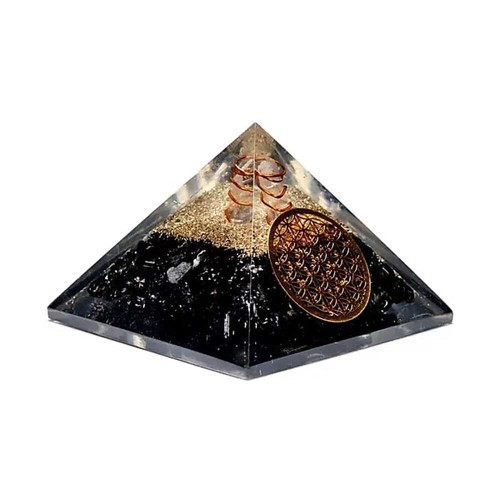Schwarzer turmalin pyramide - schwarzer,