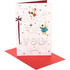 Boofles Standing By Schriftzug Ihr beide Weihnachtskarte