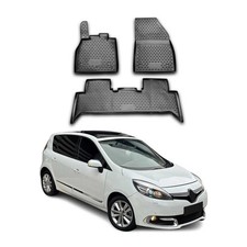 OMAC Gummimatten Fußmatten für Renault Scenic 2009-2016 TPE Automatte Schwarz 3x