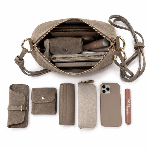 Damen wildleder schultertasche - wildleder,