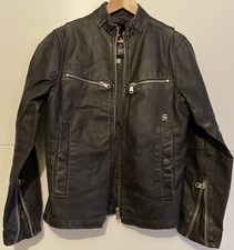 G Star ENGINE LEATHER JACKET in Größe S