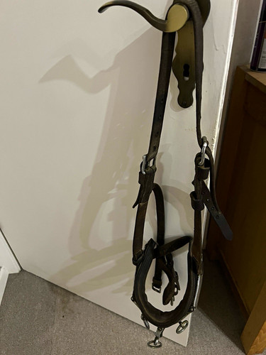 Leder kappzaum braun - leder,