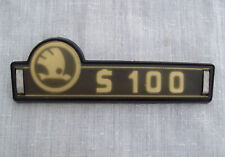 Skoda S 100 Schriftzug für Motorhaube, Typenschild, gebraucht, Logo