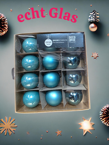 12x weihnachtskugeln cm - 3,5,