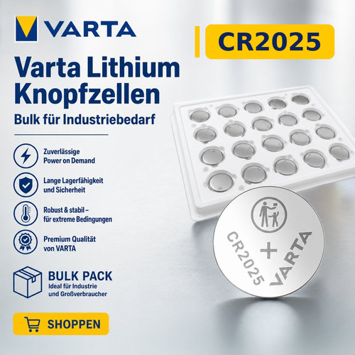 Varta cr2025 knopfzelle - knopfzelle, 3v