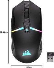 Corsair Gaming Nightsabre Wireless Gaming Maus RGB USB/Bluetooth iCUE
