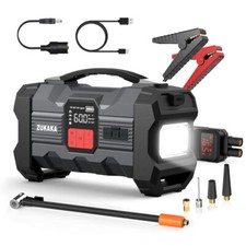 4500Amp KFZ Starthilfe Ladegerät Booster 26800mah Powerbank Luftpumpe Kompressor